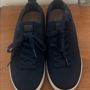 Fitflop Rally Dark Blue Knit Sneakers